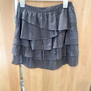 HM Ladies Sparkle Grey Mini Skirt size 6 side zip